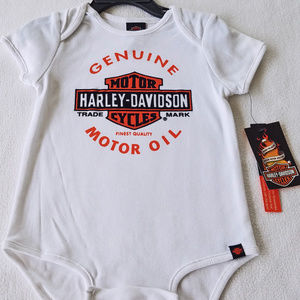 Harley Davidson White One-Piece 18 Months